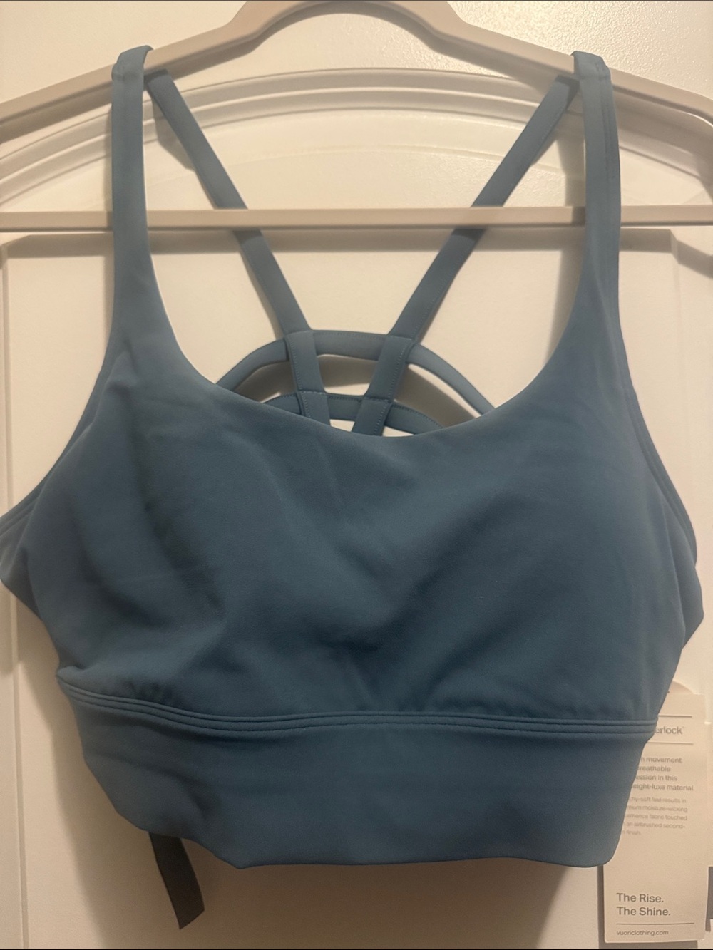 Vuori Blue Strappy Performance Sports Bra